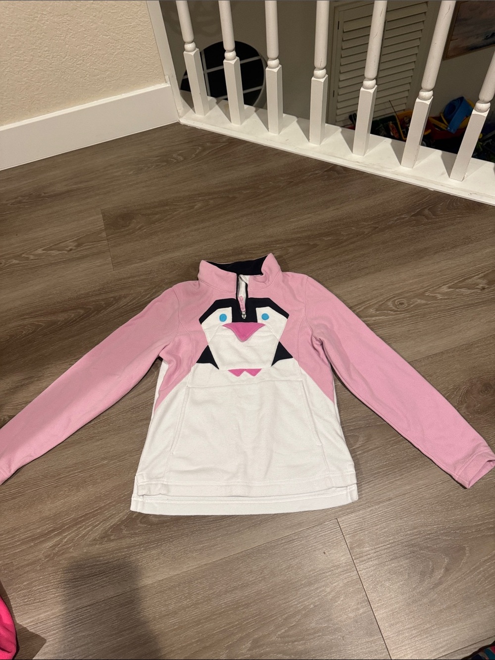 Obermeyer Girls Dream On Pullover Fleece Quarters Zip Penguin Top XL